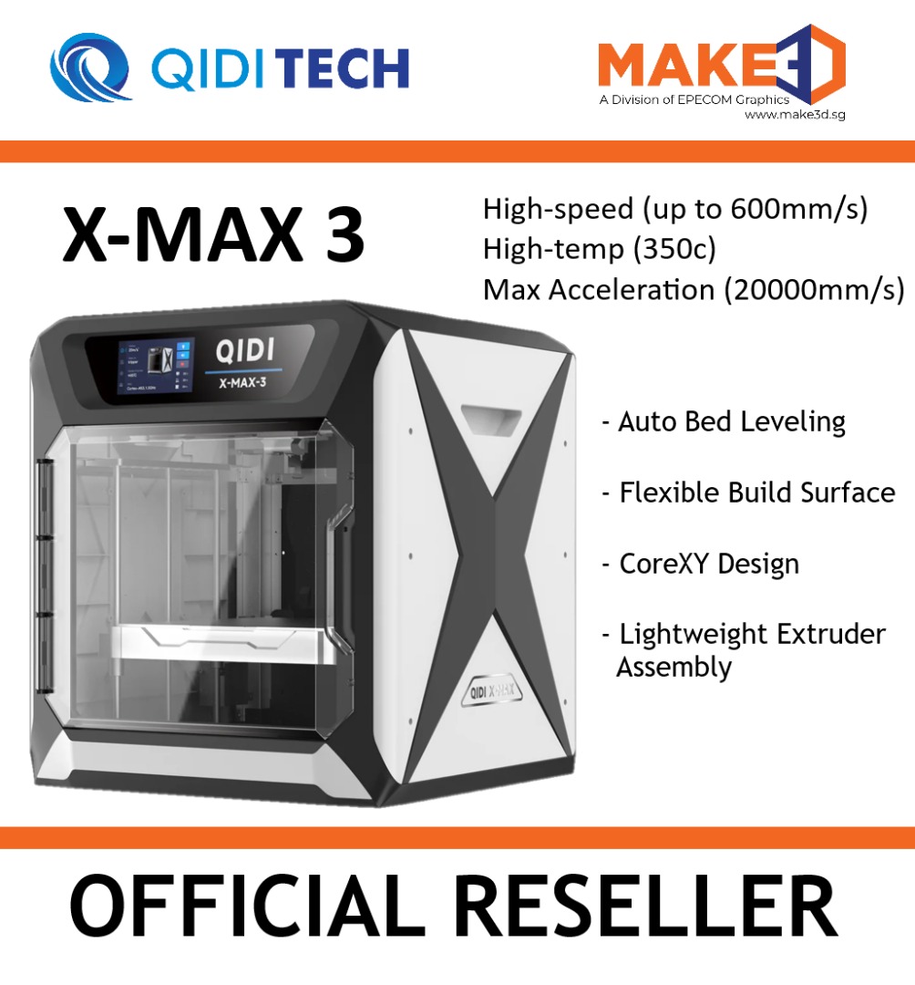 QIDI XMAX 3 High Speed 3D Printer Klipper Firmware HighTemp 3D Printing, Computers & Tech