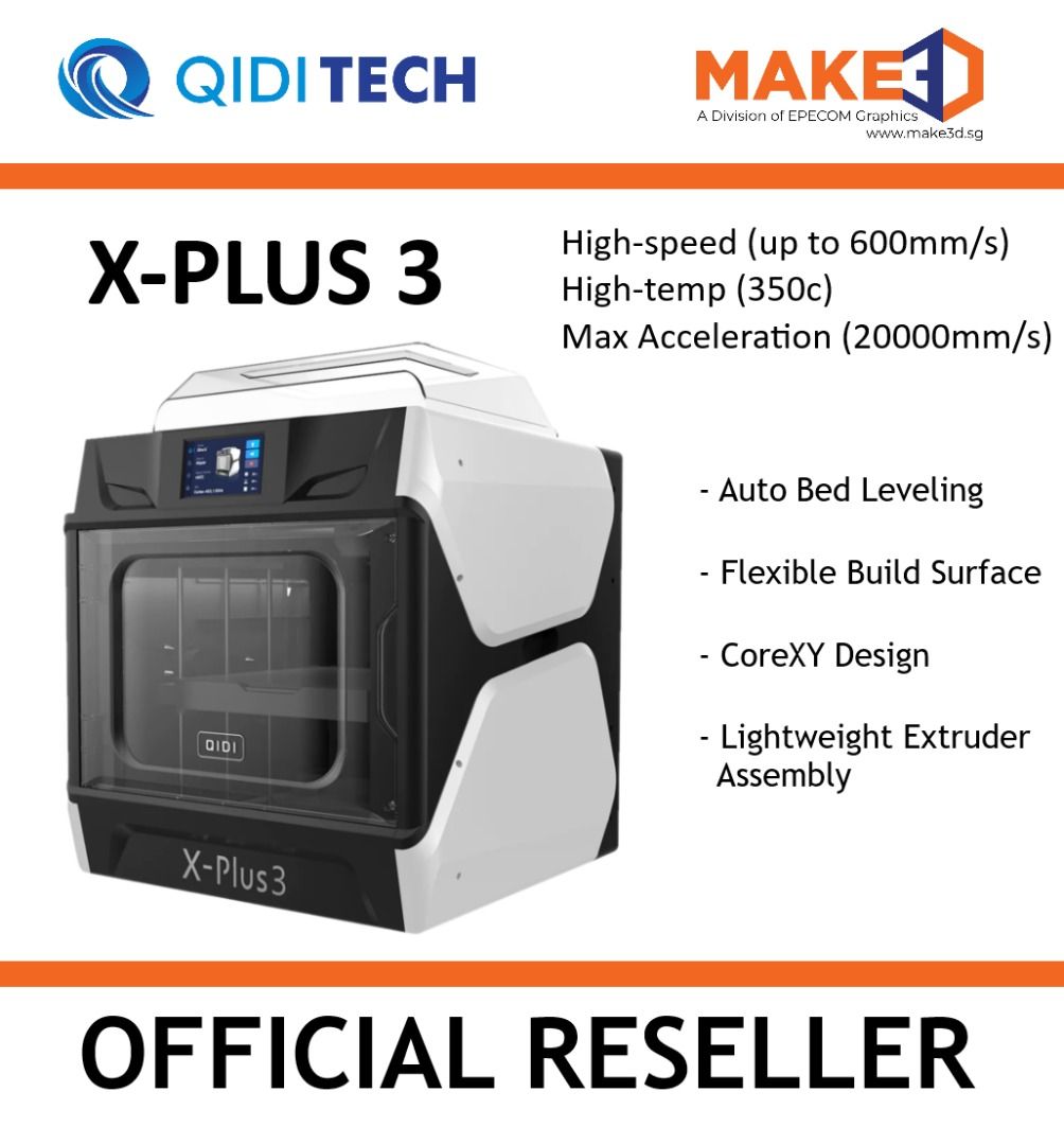 QIDI XPLUS 3 High Speed 3D Printer Klipper Firmware HighTemp 3D