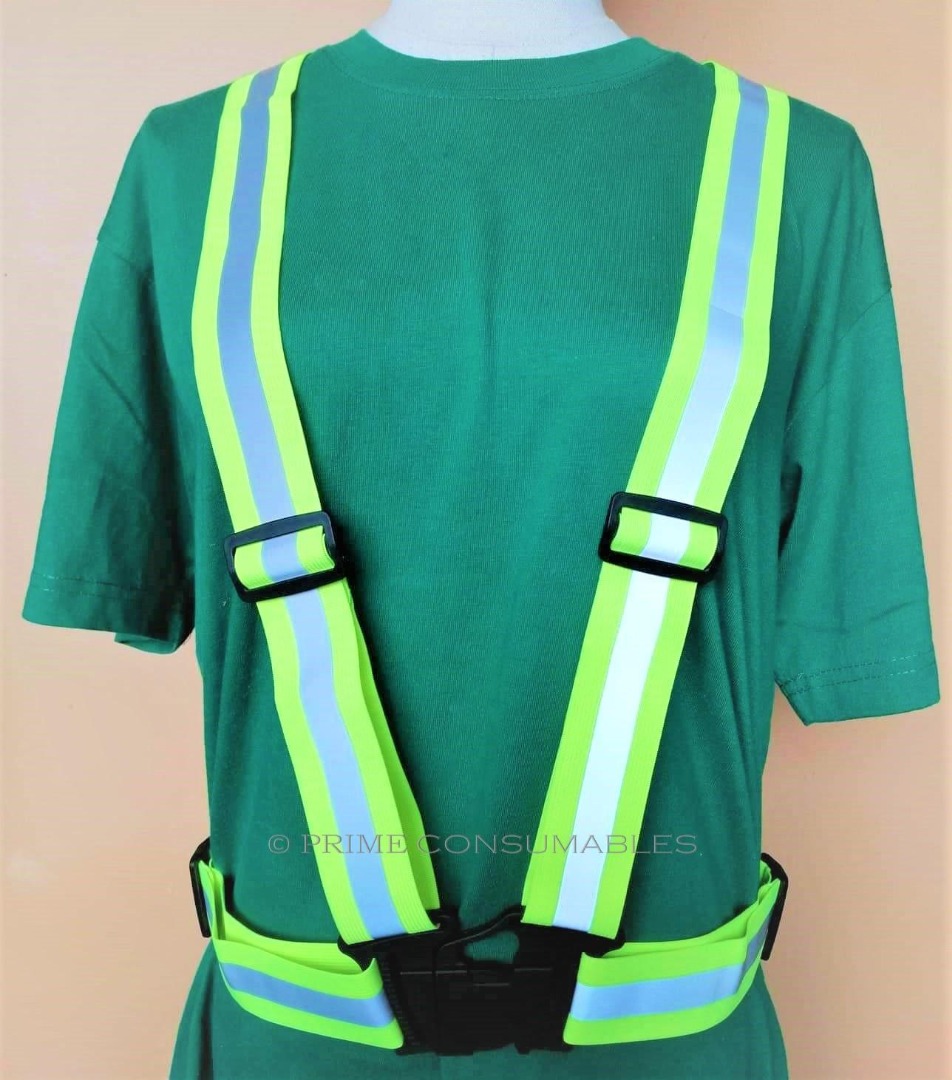 Reflective Safety Vest Belt Garterized Adjustable High Visibility