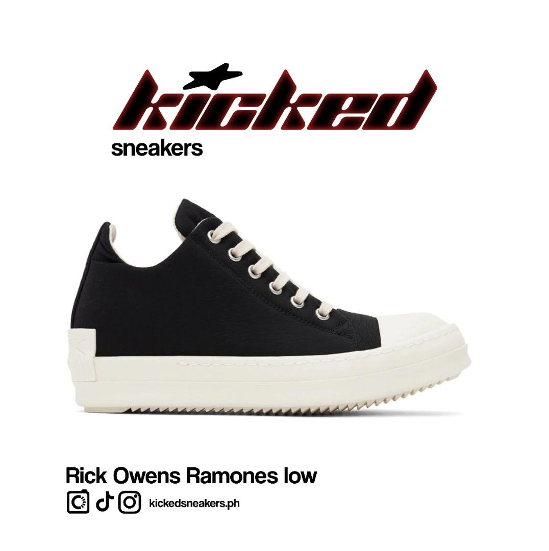 Rick owens Ramones low, Luxury, Sneakers & Footwear on Carousell