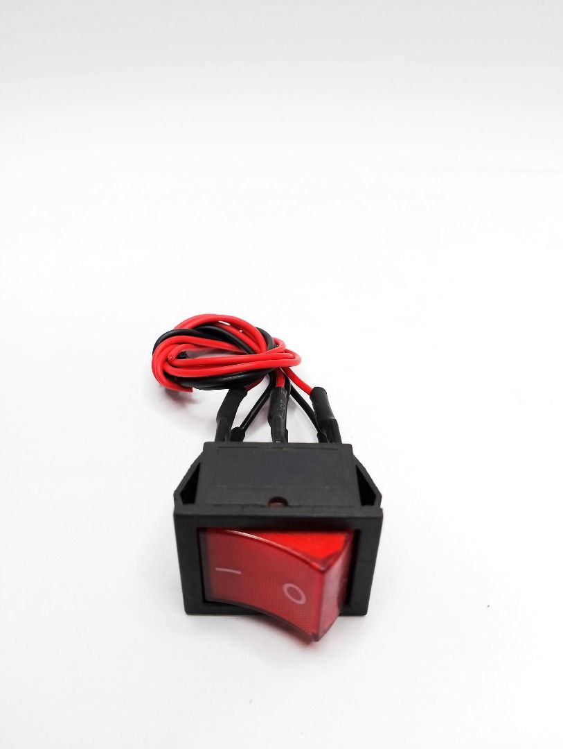 ROCKER SWITCH 6-PIN KCD4 ON-OFF with WIRE, 16A 250VAC 20A 125VAC, HEAVY ...