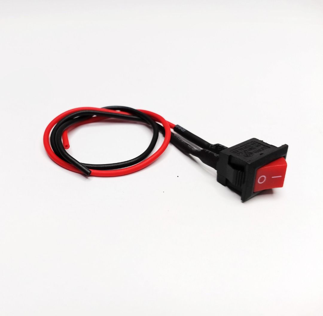 ROCKER SWITCH KCD11 with WIRE (1-PC per ORDER), 10x15mm 2-PIN SNAP-IN ...
