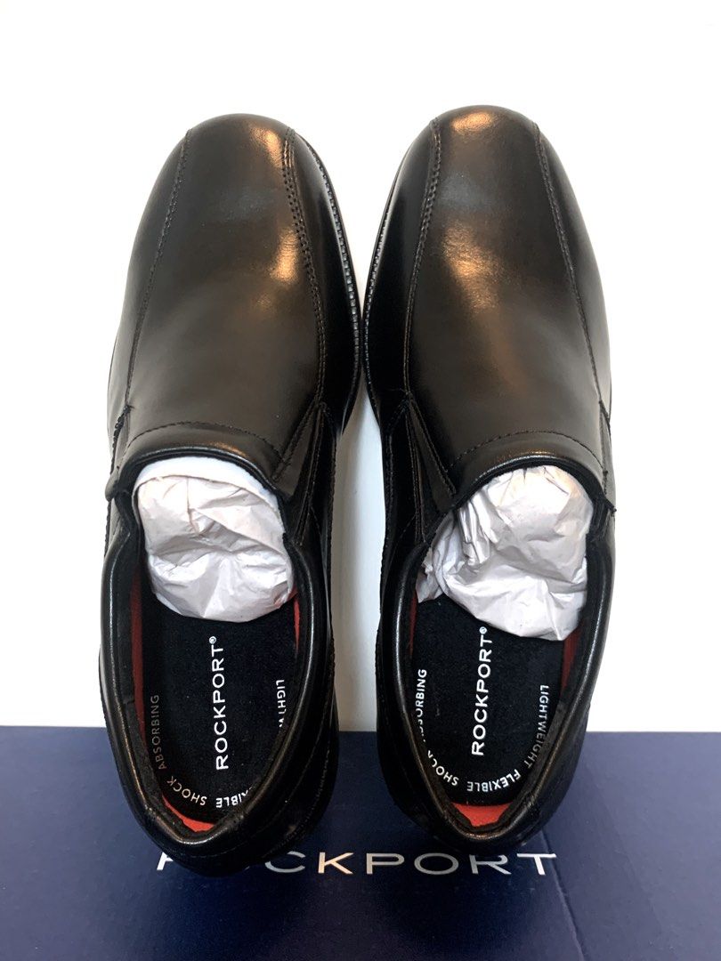 ROCKPORT] Charles Road Slip-On Black Shoes, 男裝, 鞋, 西裝鞋