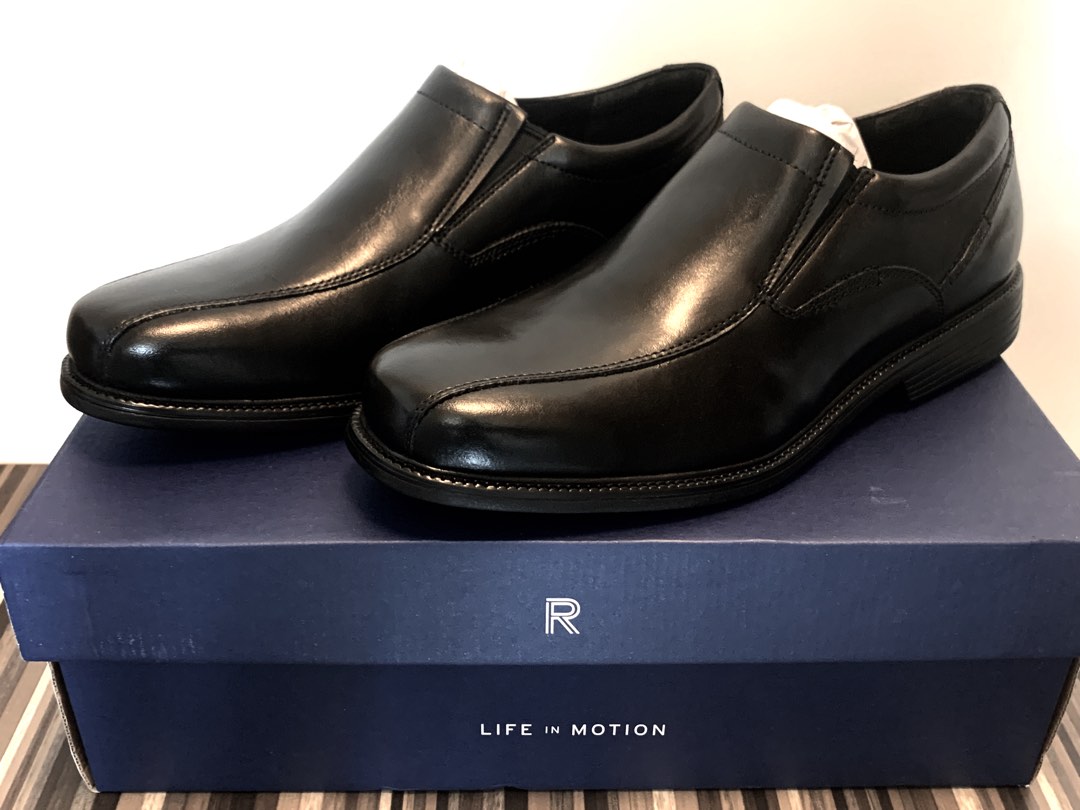 ROCKPORT] Charles Road Slip-On Black Shoes, 男裝, 鞋, 西裝鞋