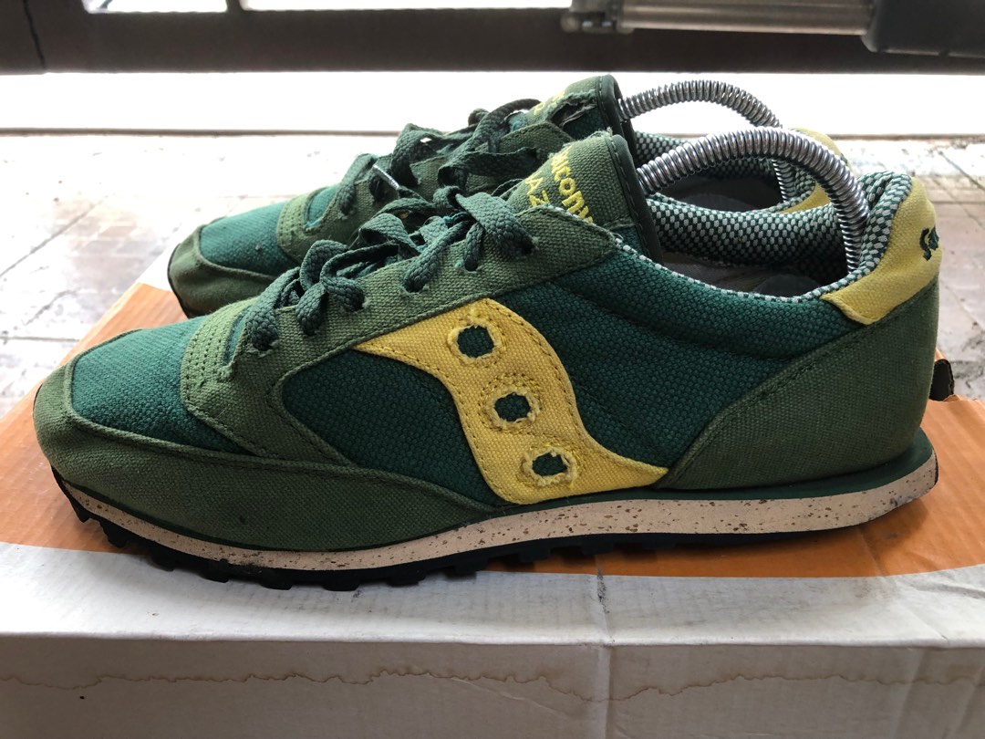 Saucony Jazz Green Yellow Men s Fashion Footwear Sneakers on