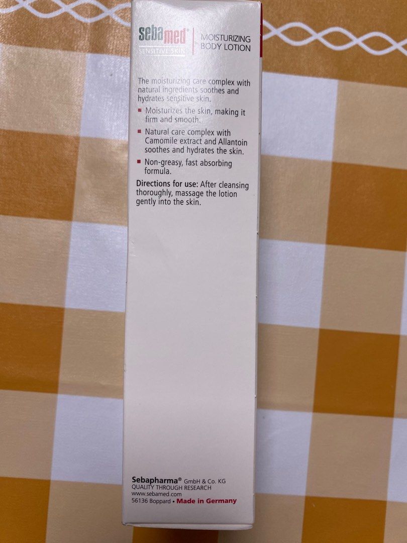 Sebamed Moisturizing Body Lotion (Expiry 04/2024), Beauty & Personal