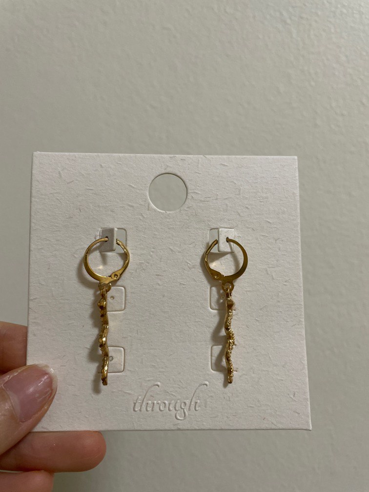Gold sales snake earring