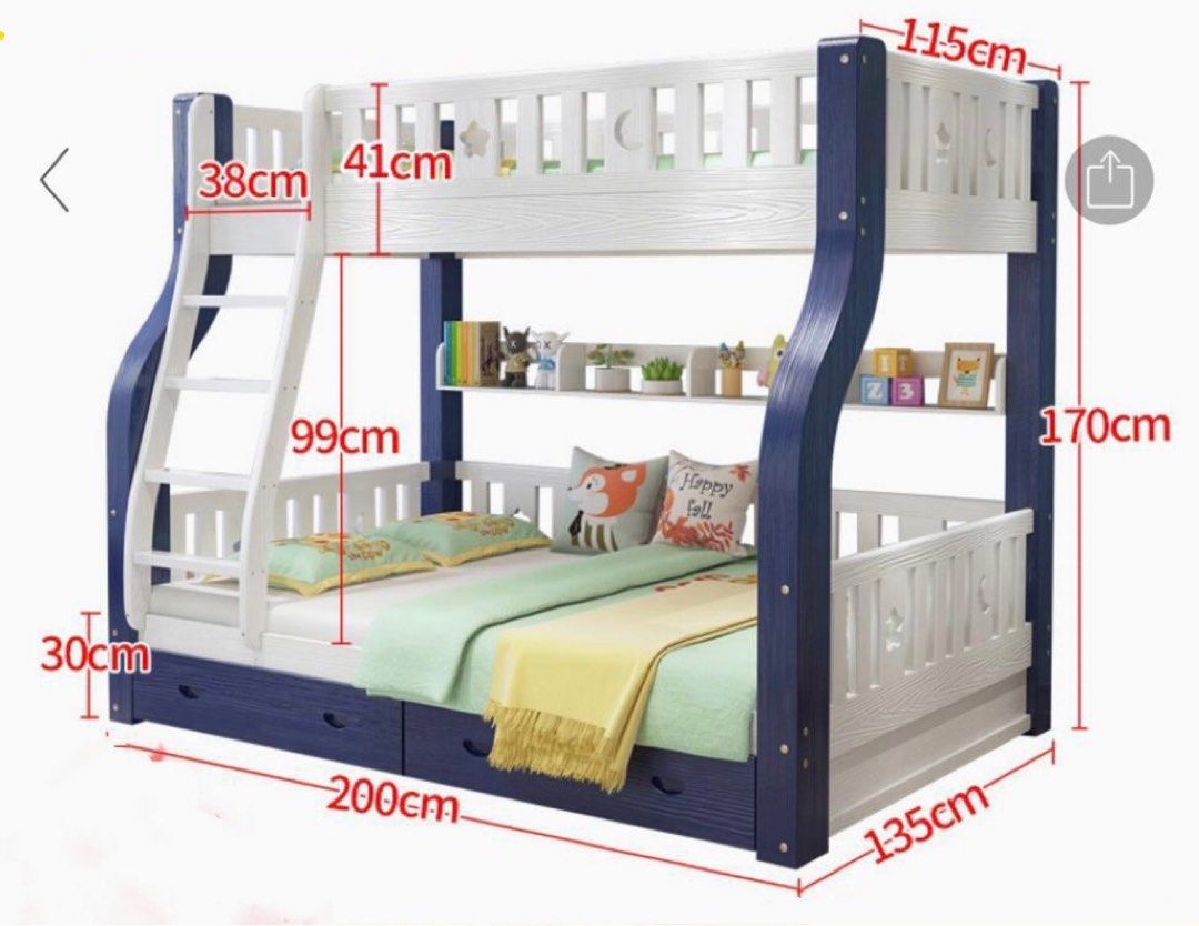 Solid wood Bunk bed, Furniture & Home Living, Furniture, Bed Frames