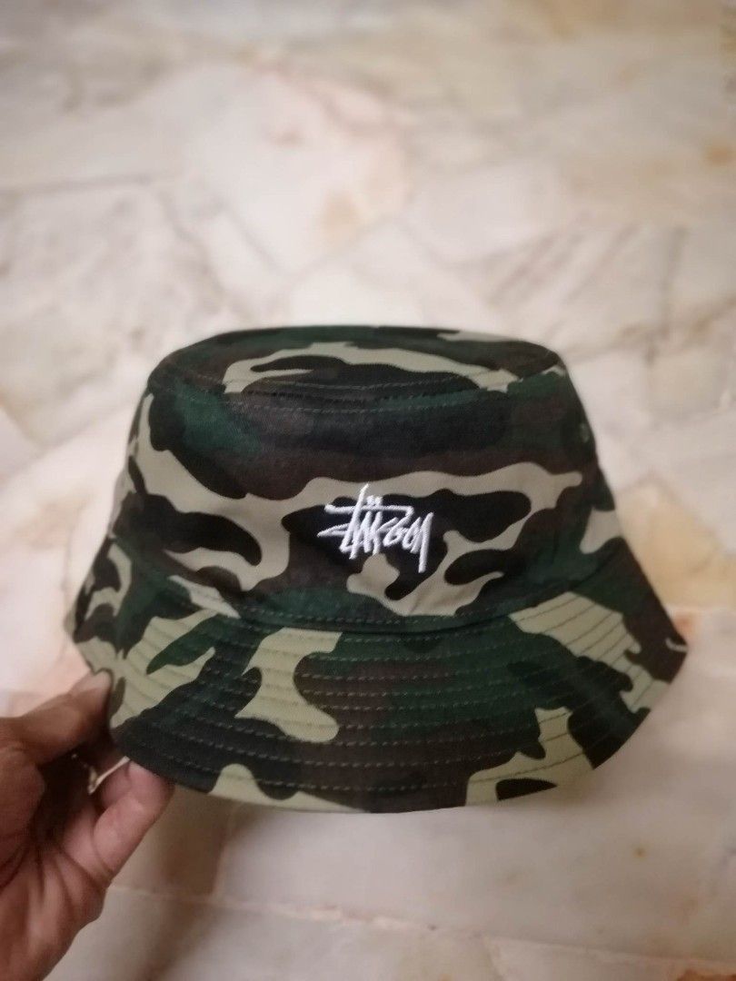 Stussy Camo Green Fisherman Hat