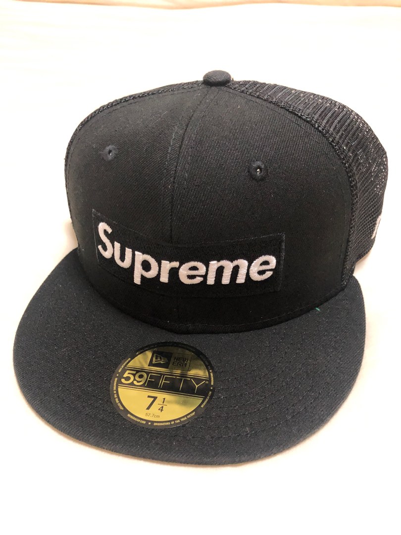 Supreme SS23 Box Logo Mesh Back New Era Hat Black, Men's Fashion 