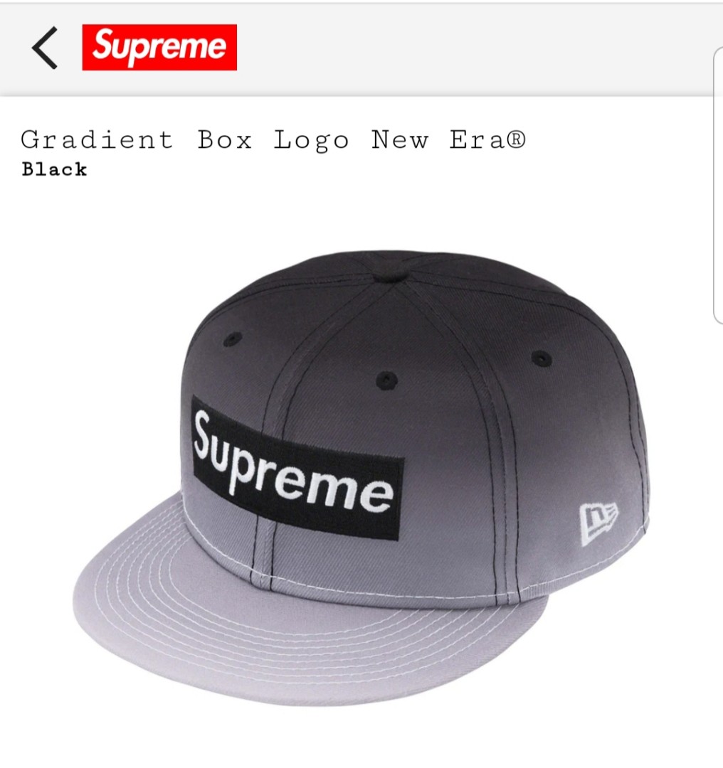 Supreme Cap ~ Gradient Box Logo New Era SS23, 名牌, 飾物及配件