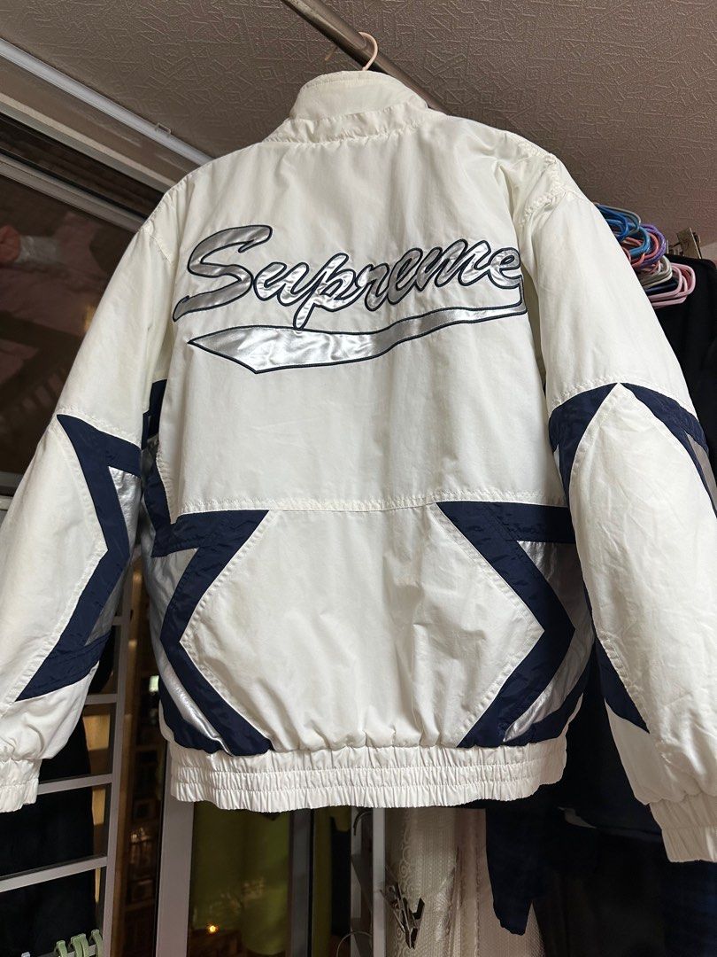 supreme stars puffy jacket size M, 男裝, 外套及戶外衣服- Carousell