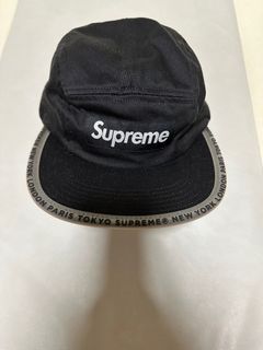 Supreme Cap Worldwide  Visor Tape Cap  Black