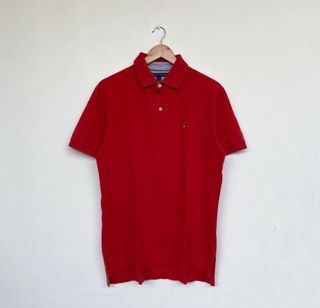 TOMMY HILFIGER RED POLO SHIRT