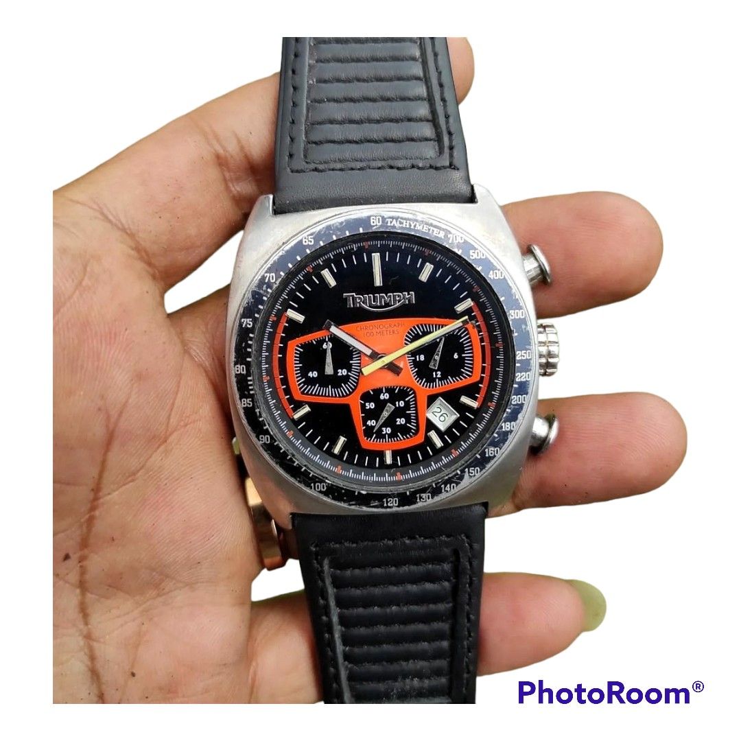 TRIUMPH MOTORCYCLES MEN S 3019 06 CHRONOGRAPH TWO TONE WATCH Fesyen Pria Jam Tangan di Carousell