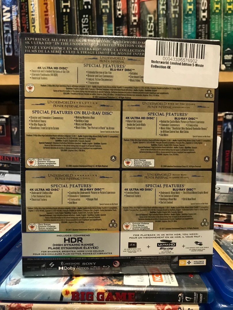 UNDERWORLD LIMITED EDITION 5MOVIE COLLECTION, Hobbies & Toys, Music & Media, CDs & DVDs on Carousell