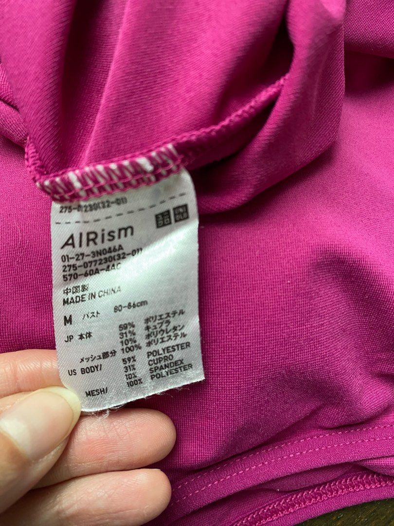 Uniqlo airism bra top padded maternity nursing vibrant pink size M, Women's  Fashion, Maternity wear on Carousell