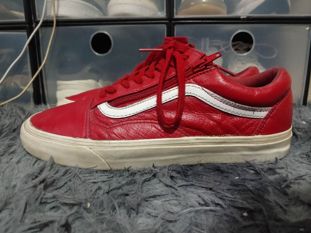 Vans old skool new arrivals zip premium leather