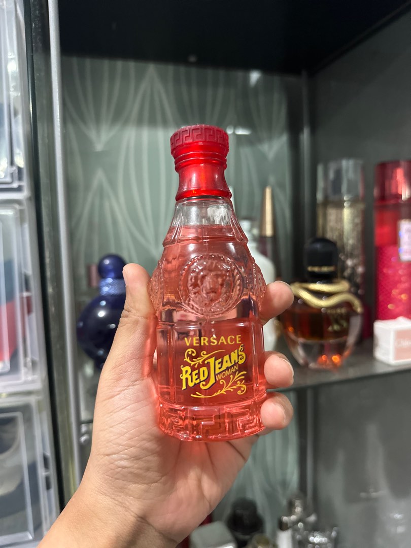 Versace Red Jeans Perfume (Juice 98%), Beauty & Personal Care, Fragrance & Deodorants on Carousell