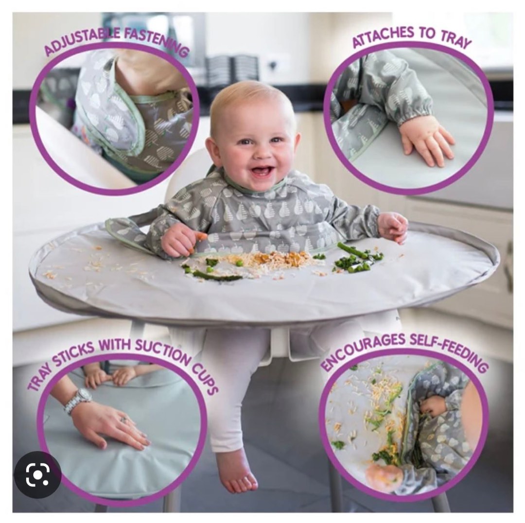 Weaning Bib and Tray Kit, 兒童＆孕婦用品, 護理及餵哺, 護理及餵哺 加固 Carousell