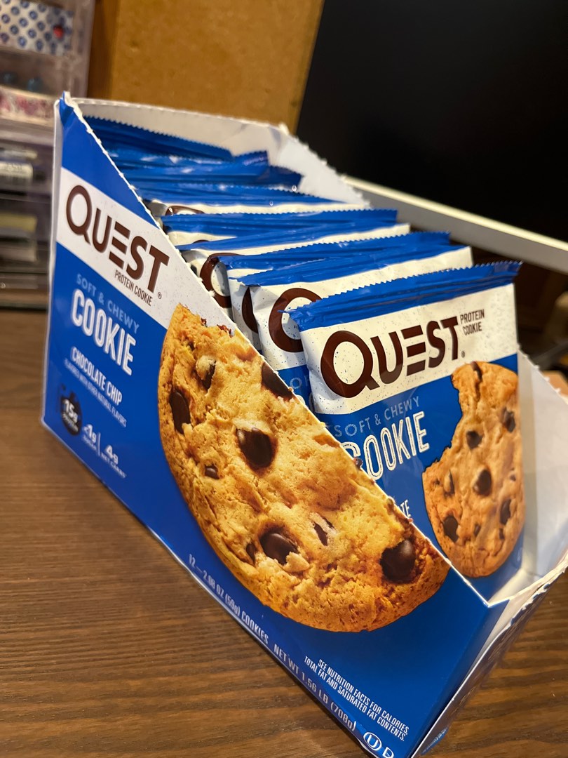 10 Quest Protein Cookies Chocolate Chip, Health & Nutrition, Health Supplements, Sports