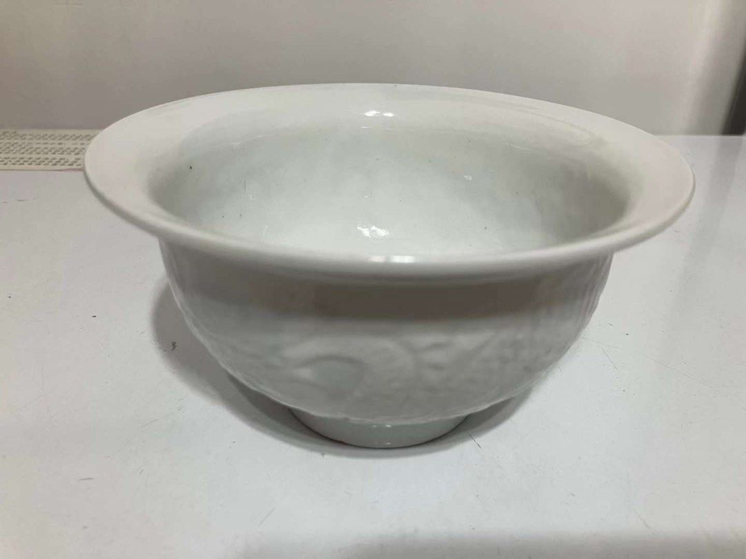 明一永樂內府官窑,甜白釉青花暗龍鳳敝口碗，14.5x8x6cm一, 興趣及遊戲