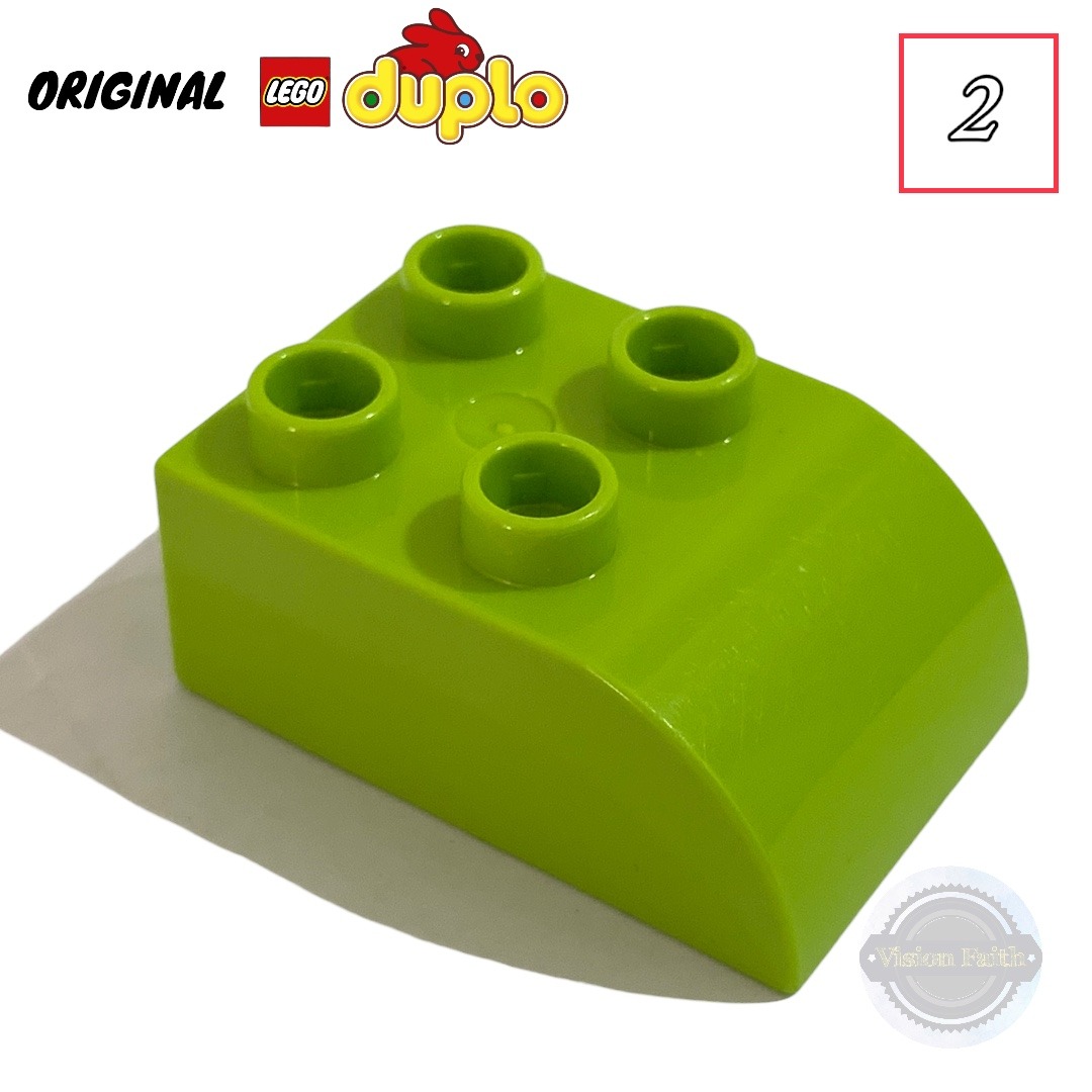 2. LEGO DUPLO BRICK PARTS #2302 - 2 x 3 SLOPE CURVED, Hobbies & Toys ...