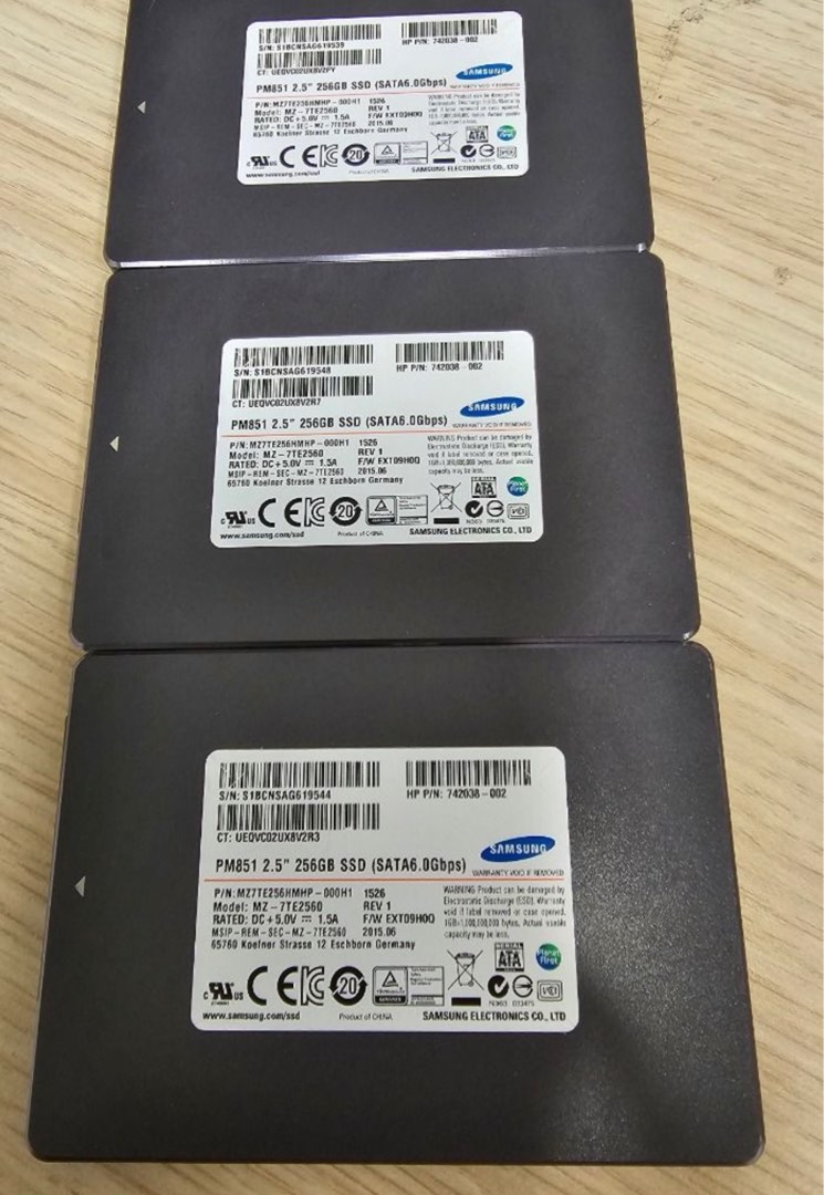 3 Samsung 256 gb n 3 Intel 240 gb SSDs total 6 pieces, Computers & Tech ...