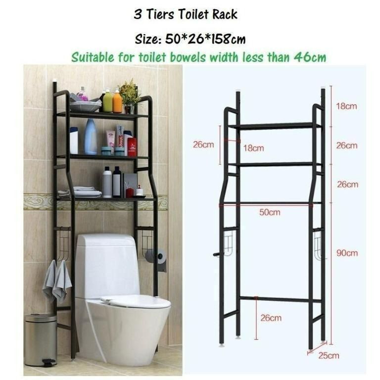 Tribesigns Over The Toilet Storage Shelf, 3 Tier Bathroom Space