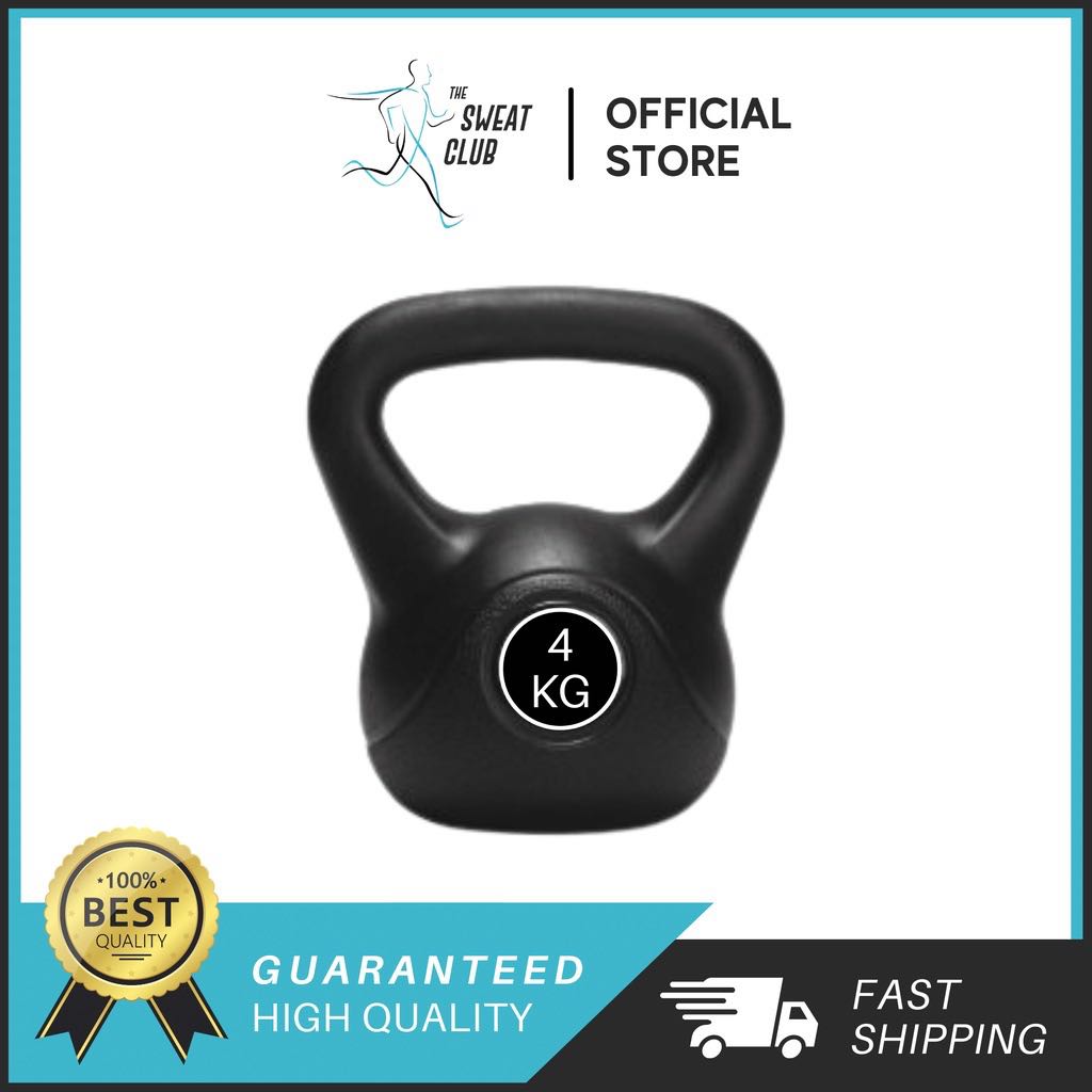 4KG Cement Kettlebell Sports Premium Weight Lift Training Kettle Bell