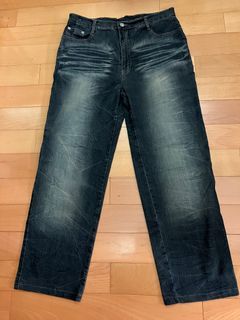 復古 古著 美式 復古 丹寧 單寧 牛仔 長褲 vintage denim jeans 牛仔褲 刷色