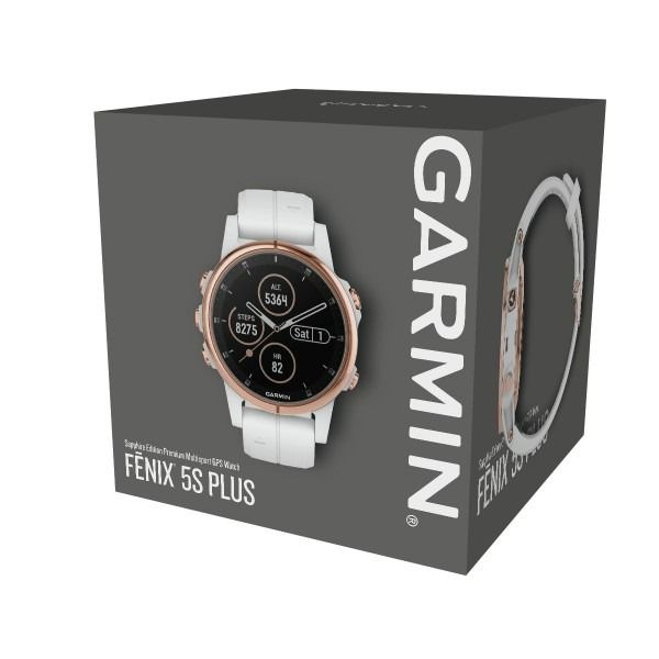 Garmin fenix 5s plus sapphire rose gold white band sale