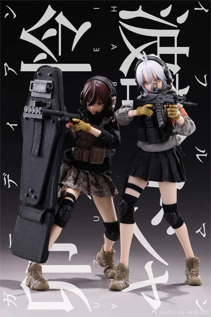 【2点セット】HASUKI Pocket Art 波部サーシャ 卯月怜 1/12 pocket artシリーズより、「波部サーシャ」と「卯月怜」の1/12