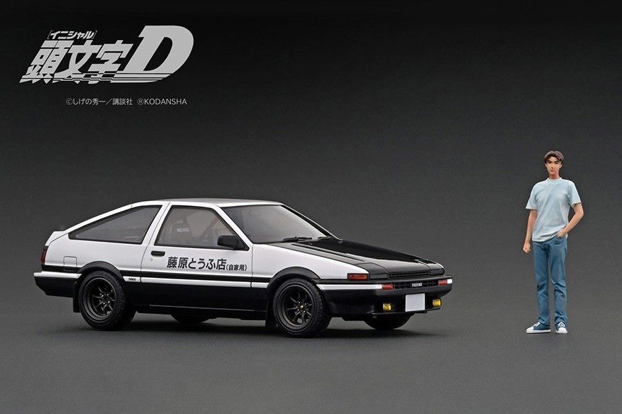 全新ig model IGNITION MODEL web限定頭文字D Initidal D 1/18 3架連人