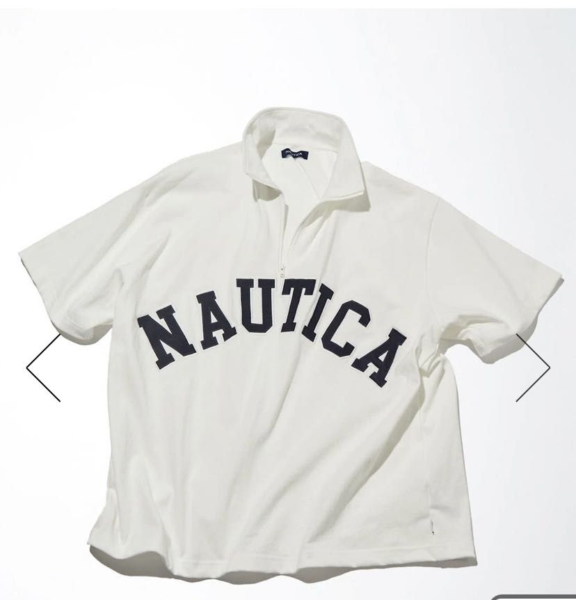 🇯🇵 Nautica Japan Arch Logo Half Zip S/S Polo Shirt 日本直送2023