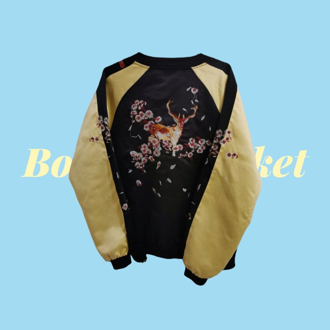 not for fussy buyers Yellow Black Embroidery Deer and
