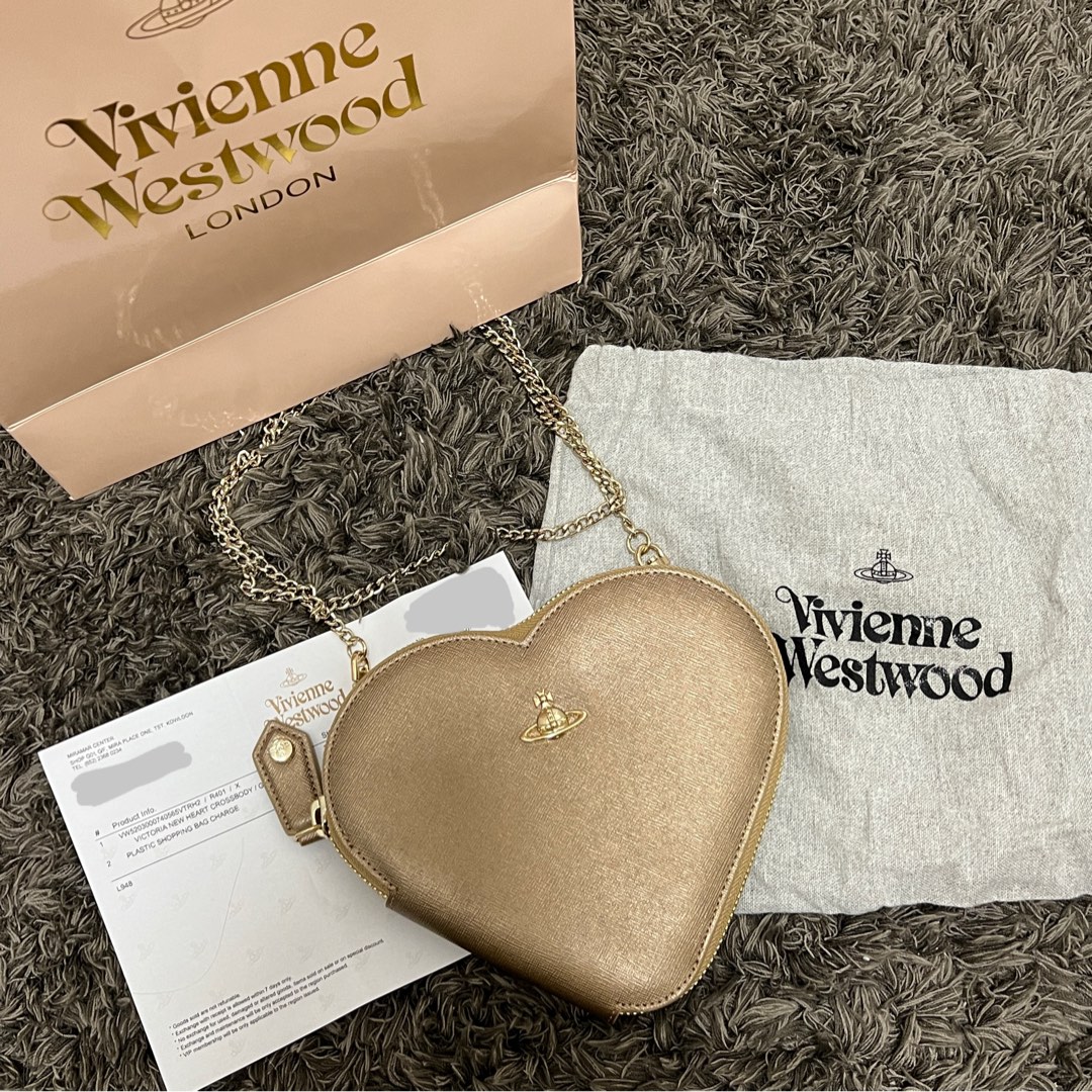Vivienne Westwood Black Victoria New Heart Crossbody Bag Vivienne Westwood