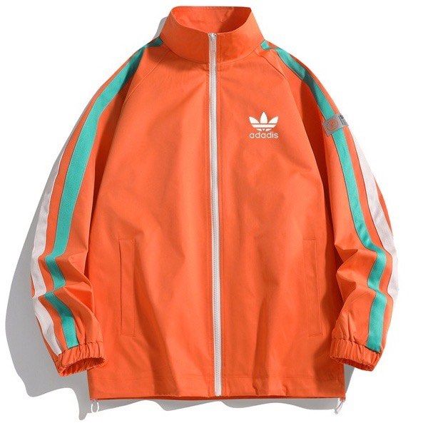 Adidas originals three stripe hot sale track jacket in orange