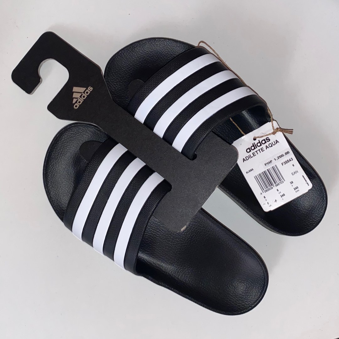 Adidas Three Stripes Slides (Original), Women's Fashion, Footwear, Slippers  and slides on Carousell