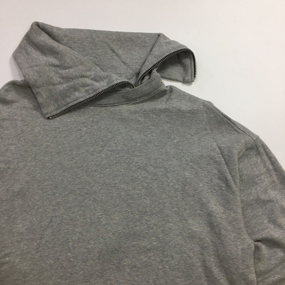 All Saints BELLA Asymmetrical Collar sweatshirt Men s Fashion