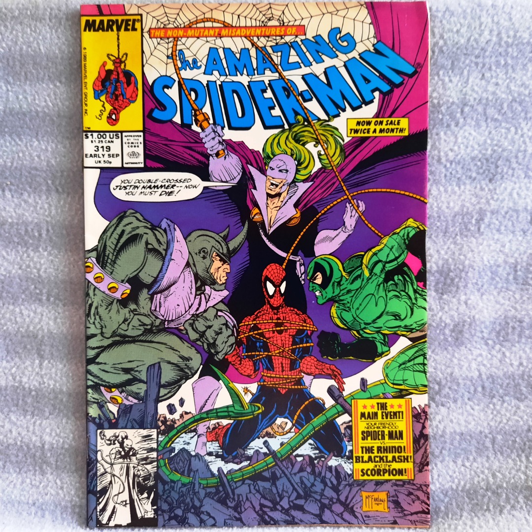 Amazing Spider-Man #319 Todd McFarlane Cvr (1st Series) Marvel Comics  (David Michelinie), Hobbies & Toys, Books & Magazines, Comics & Manga on  Carousell