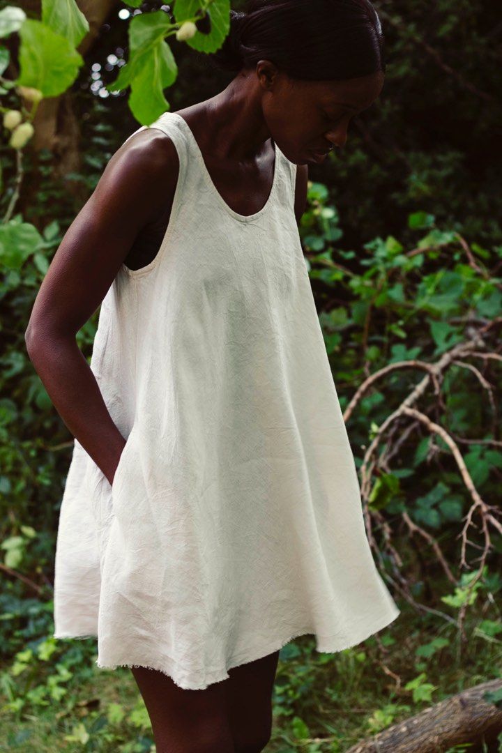 Linen flowy dress best sale