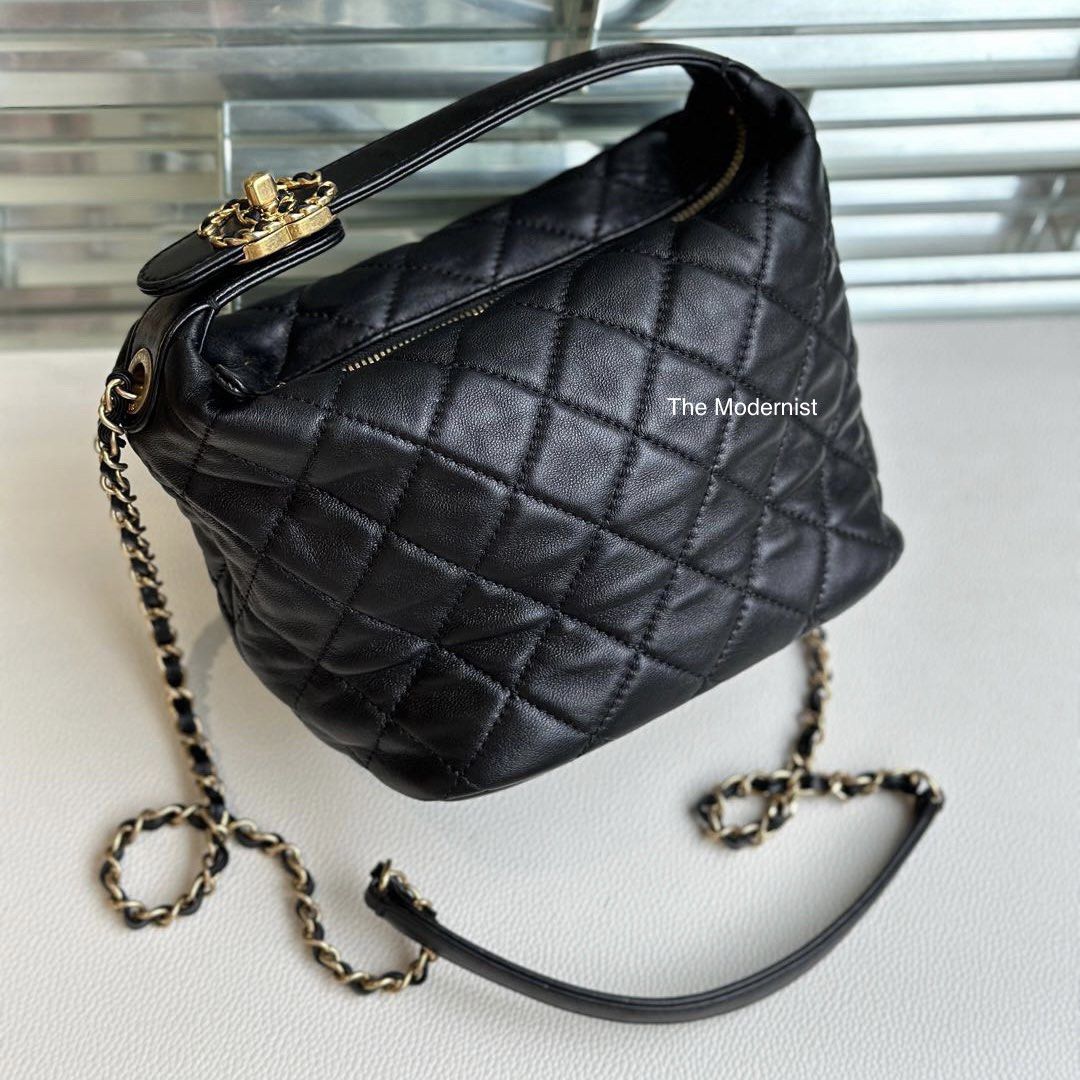 Chanel Lambskin Perfect Meeting Small Hobo Bag