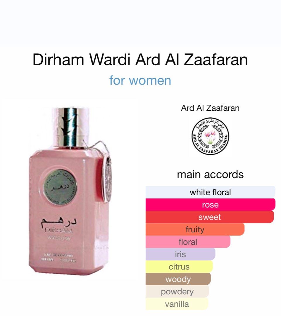 Authentic Dirham Wardi EDP, Beauty & Personal Care, Fragrance ...