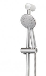 Brand new 5 way shower head, pole & soap tray set.  Not hansgrohe, or grohe rainshower - for sale