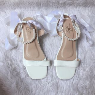 Elegant White Sandals for wedding or events