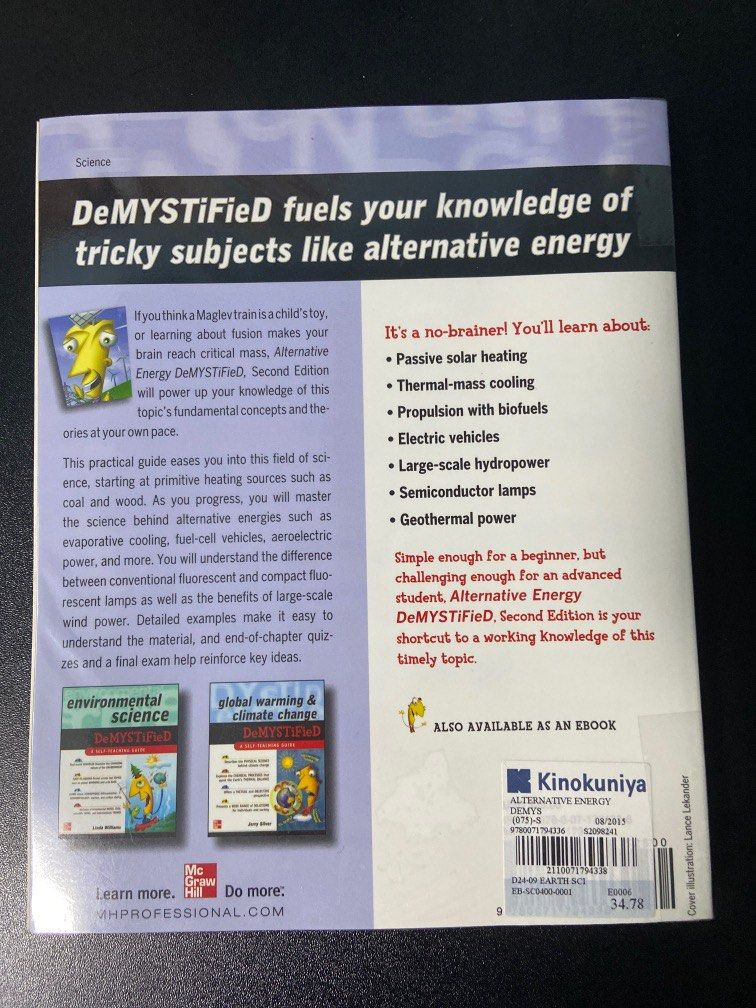 calculus essentials for dummies, alternative energy demystified