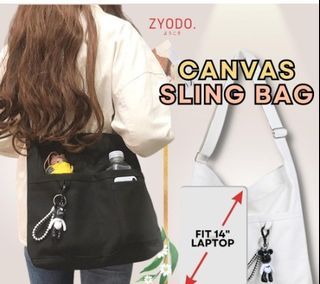 Canvas Sling Bag / Tote Bag / Sling Bag for Woman / Crossbody Bag / Shoulder Bag Unisex Men JL1106