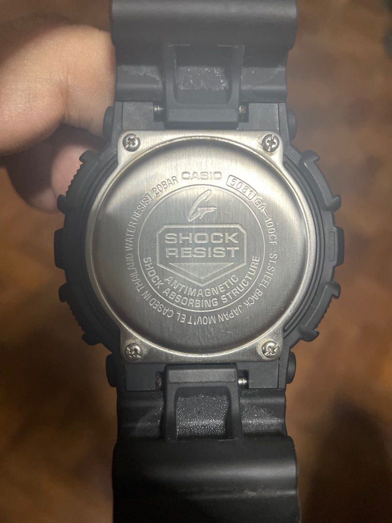 Casio G-Shock GA-100CF Original Black, Men's Fashion, Watches ...