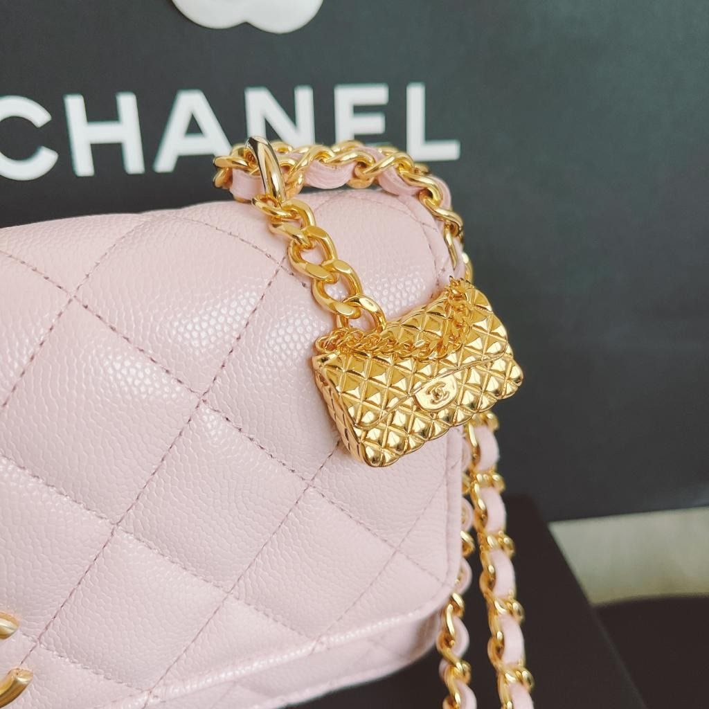 Chanel 23S Wallet on Chain with Charm WOC Pink Caviar, Luxury, Bags &  Wallets on Carousell